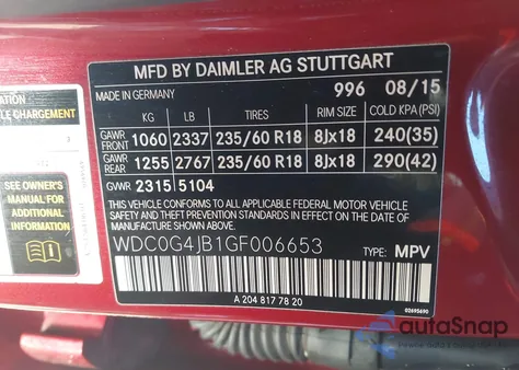 2016 Mercedes-Benz Glc 300 z USA, uszkodzony, nr VIN WDC0G4JB1GF006653